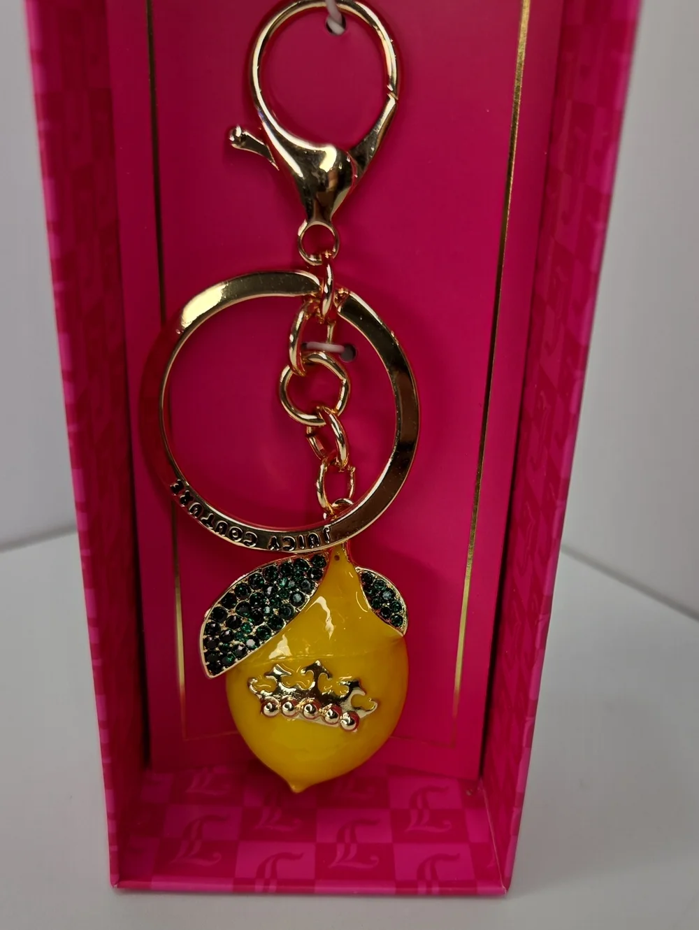 🍋▪️Juicy Couture ▪️Yellow Lemon Charm Keychain